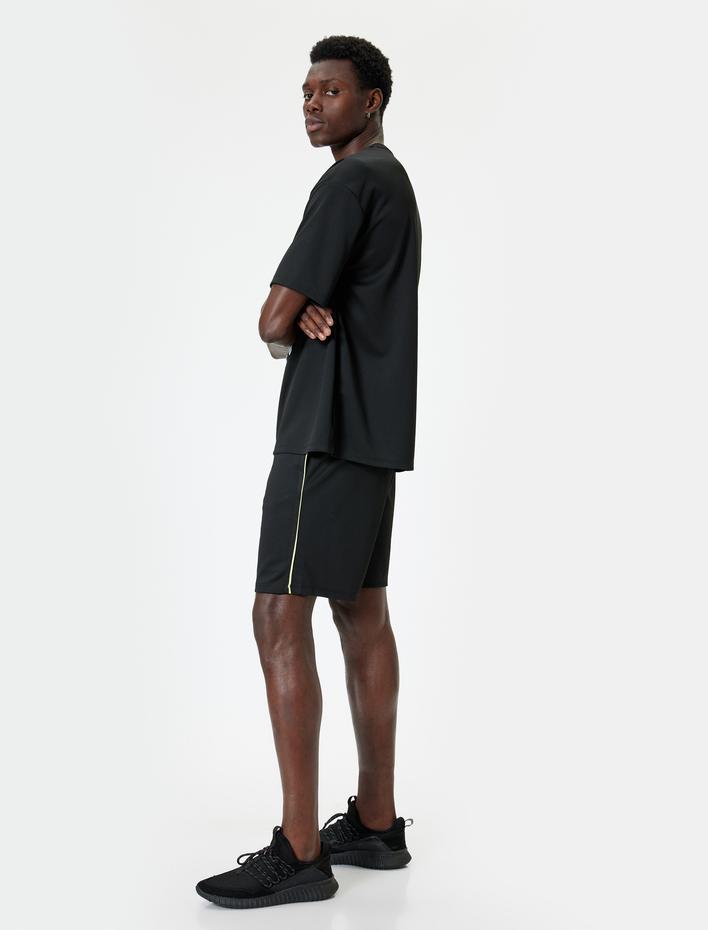  Spor Şort Cep Detaylı Beli Bağcıklı