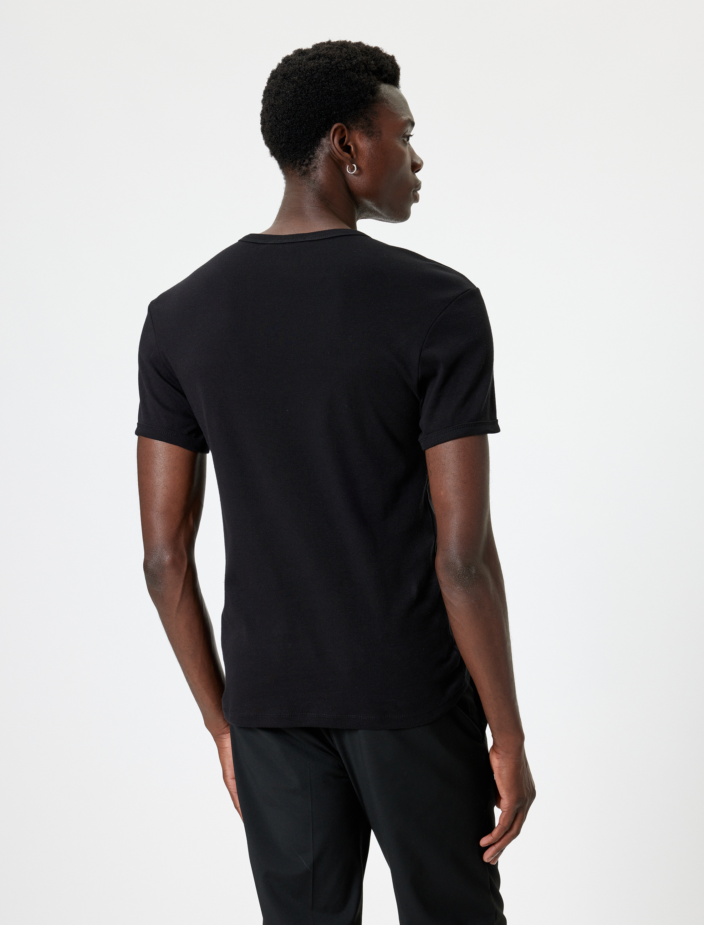   Basic Tişört Kısa Kollu Bisiklet Yaka Pamuklu