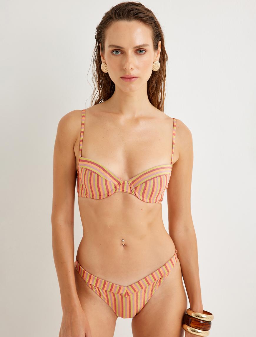   Balenli Bikini Üstü Kaplı Simli