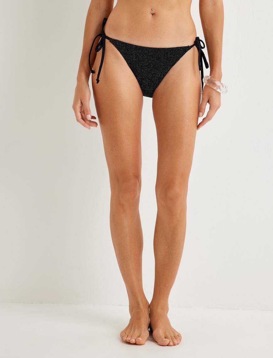   Parlak Brazilian Bikini Altı Yanları Bağlama Detaylı