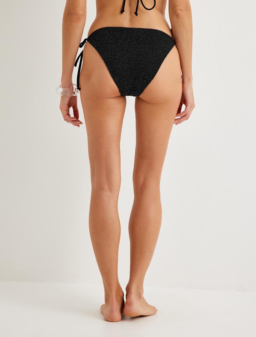   Parlak Brazilian Bikini Altı Yanları Bağlama Detaylı