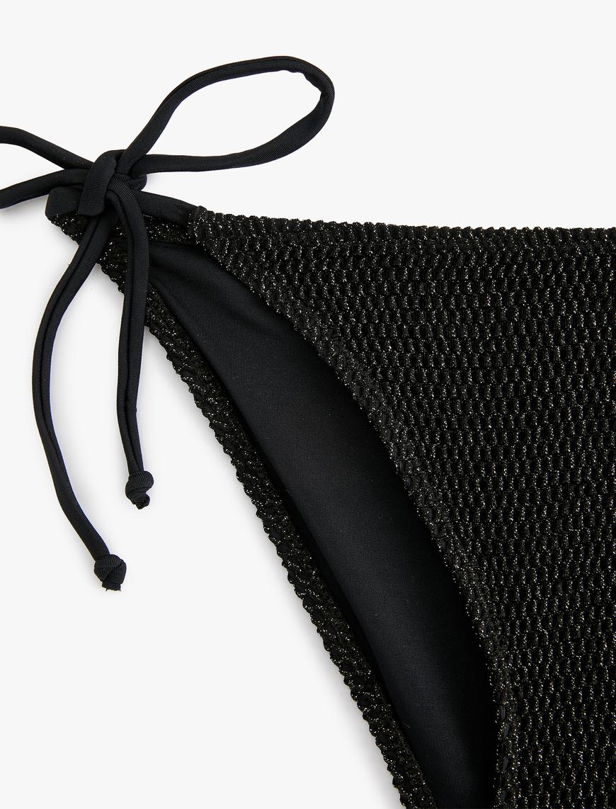   Parlak Brazilian Bikini Altı Yanları Bağlama Detaylı