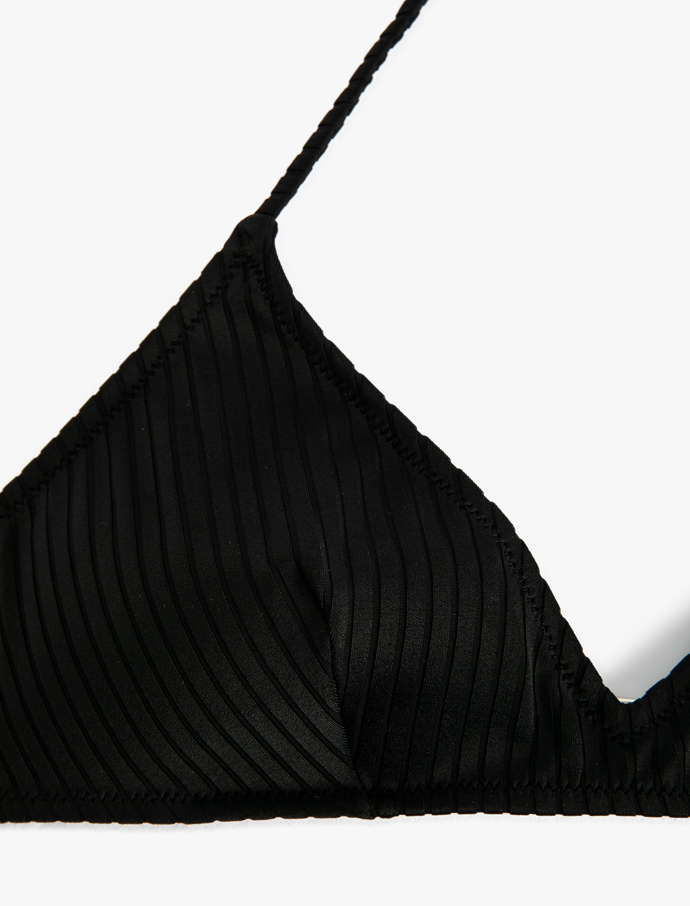   Bralet Bikini Üstü Boyundan Bağlamalı Arkası Metal Kapama Detaylı