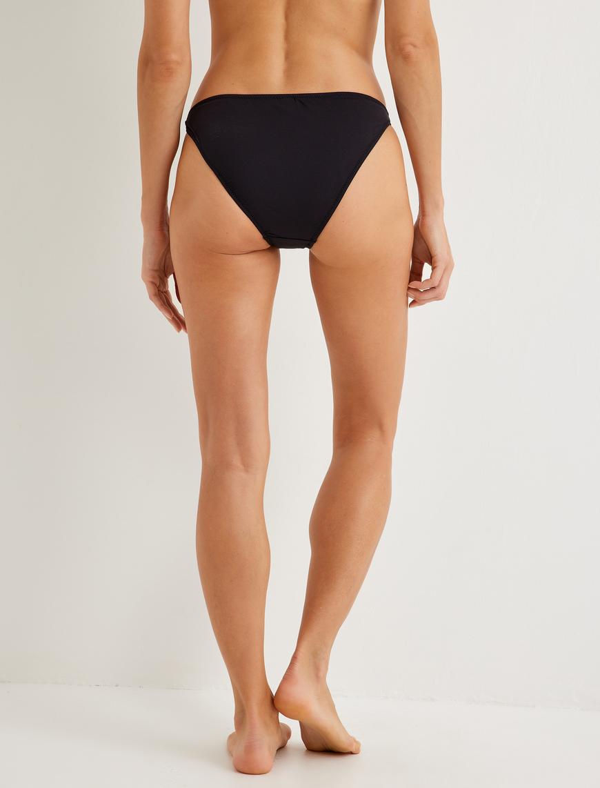   Slip Bikini Altı Taşlı Toka Detaylı Standart Bel Mat Kumaş