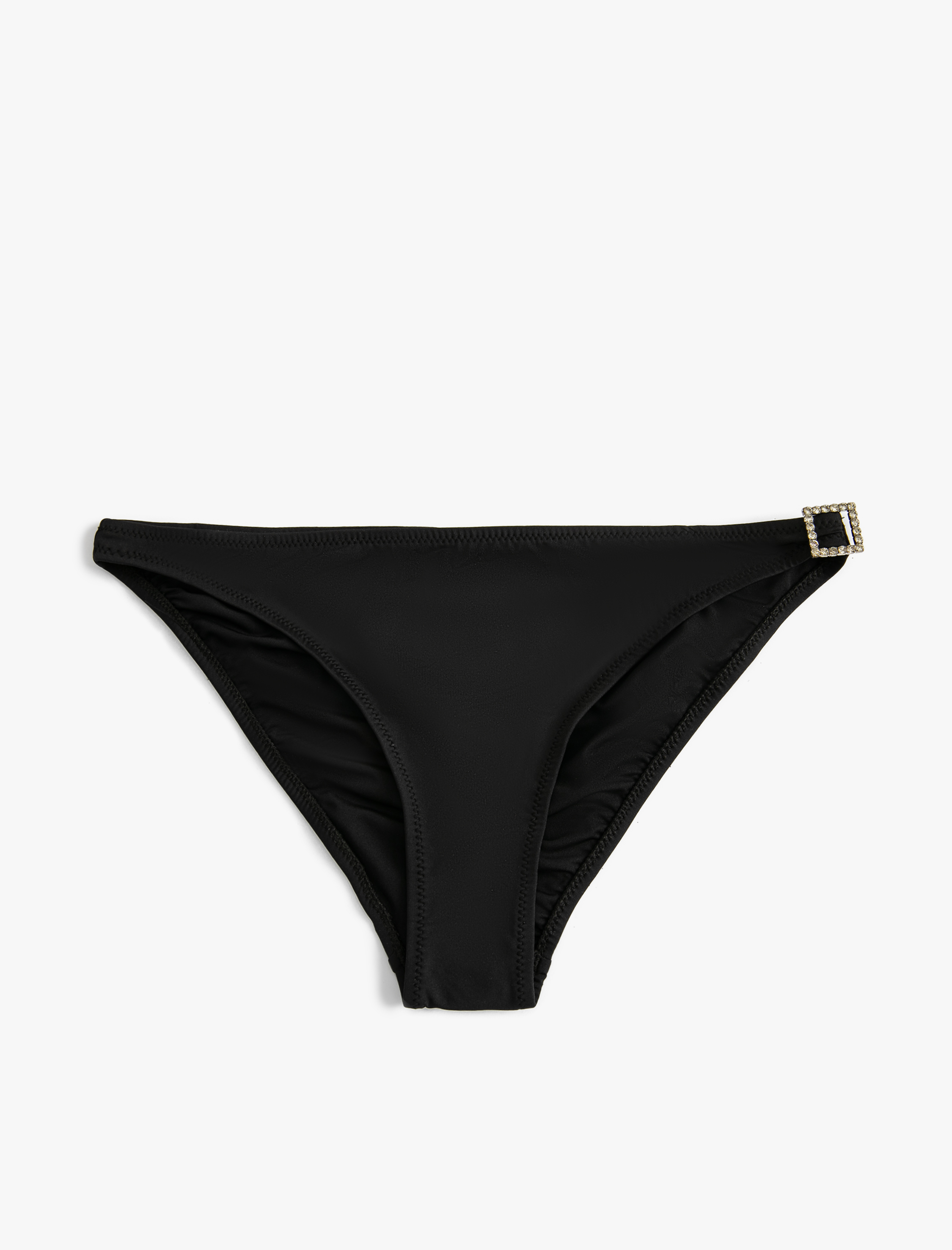   Slip Bikini Altı Taşlı Toka Detaylı Standart Bel Mat Kumaş