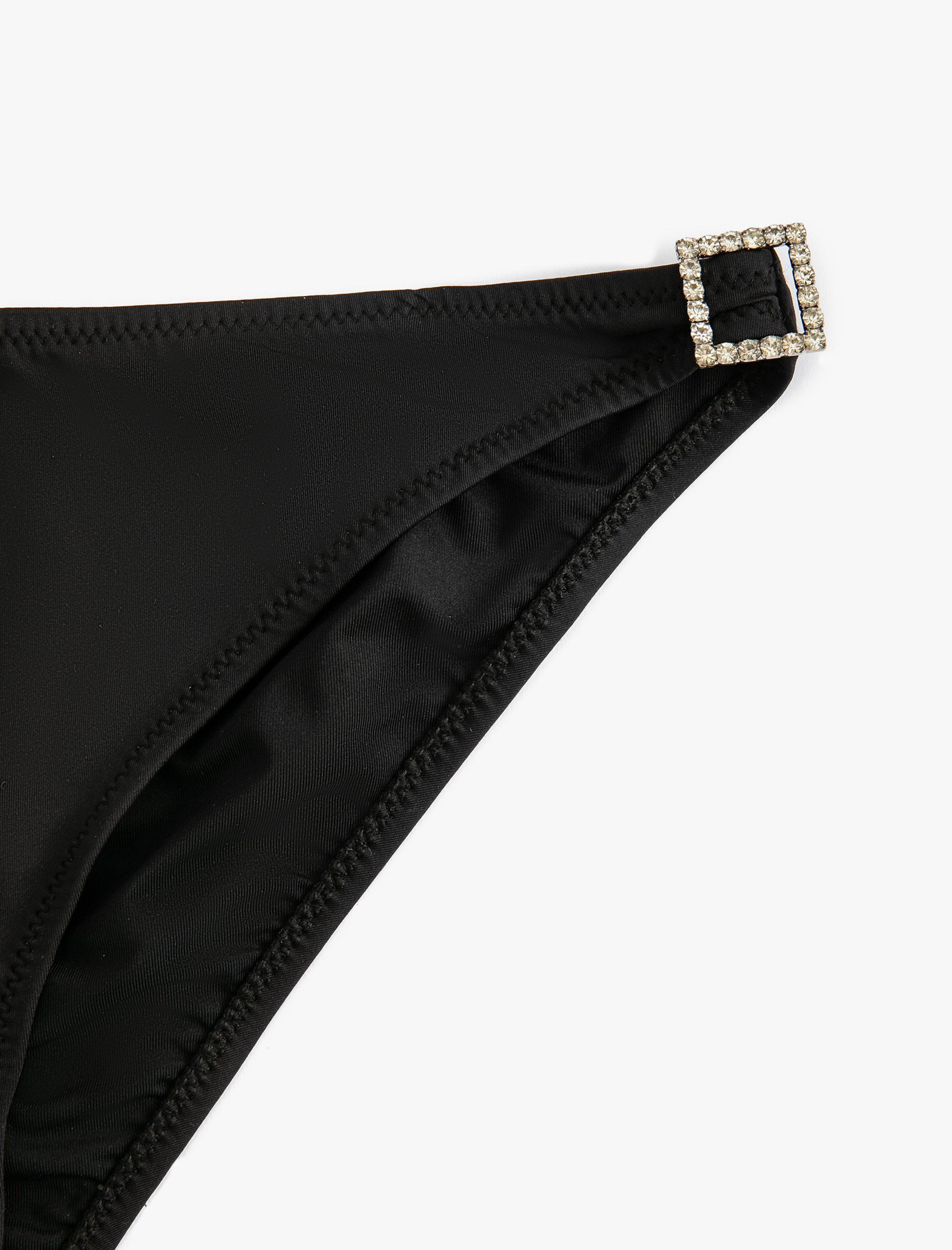   Slip Bikini Altı Taşlı Toka Detaylı Standart Bel Mat Kumaş