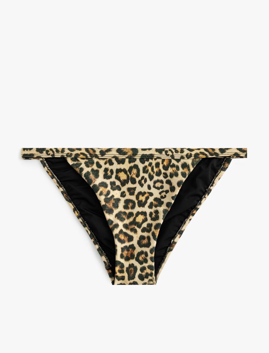   Leopar Desenli Slip Bikini Altı