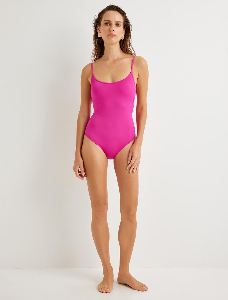   Basic Mayo İnce Askılı U Yaka Slim Fit