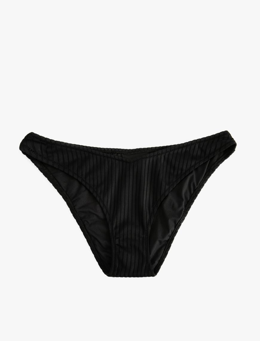   Dokulu Brazilian Bikini Altı Asimetrik Bel