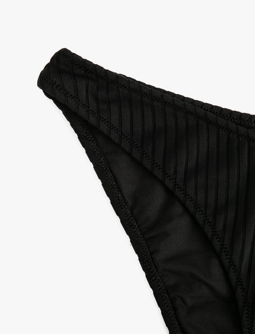   Dokulu Brazilian Bikini Altı Asimetrik Bel