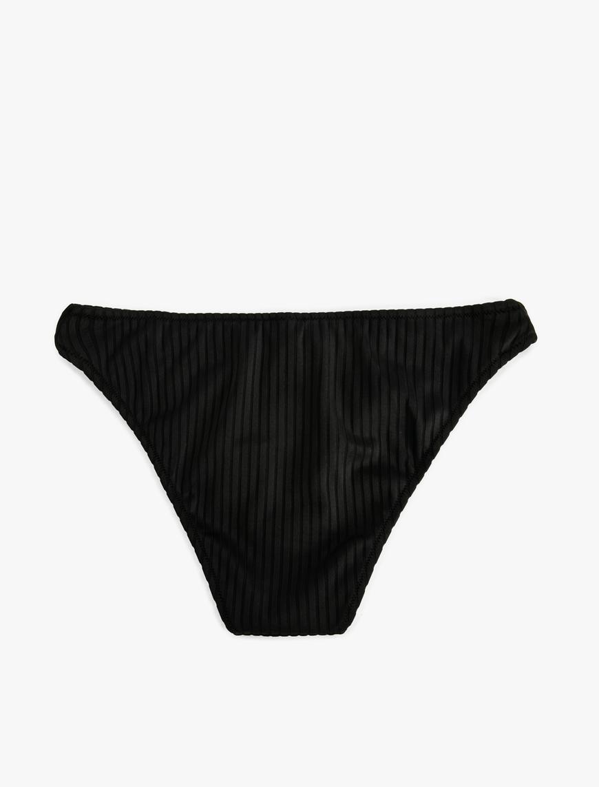   Dokulu Brazilian Bikini Altı Asimetrik Bel