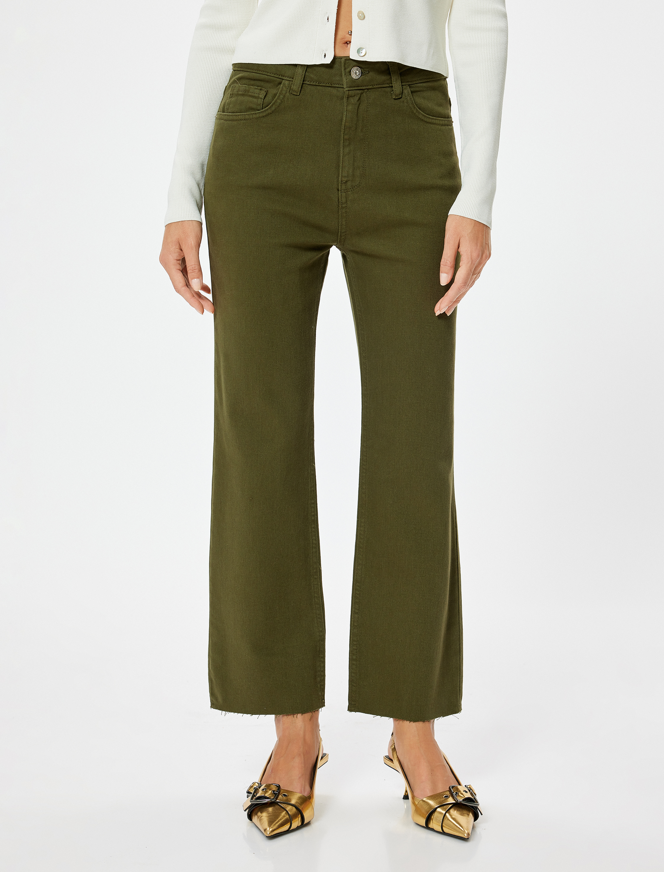   Slim Fit İspanyol Paça Standart Bel Bootcut Pantolon - Kick Flare Jean