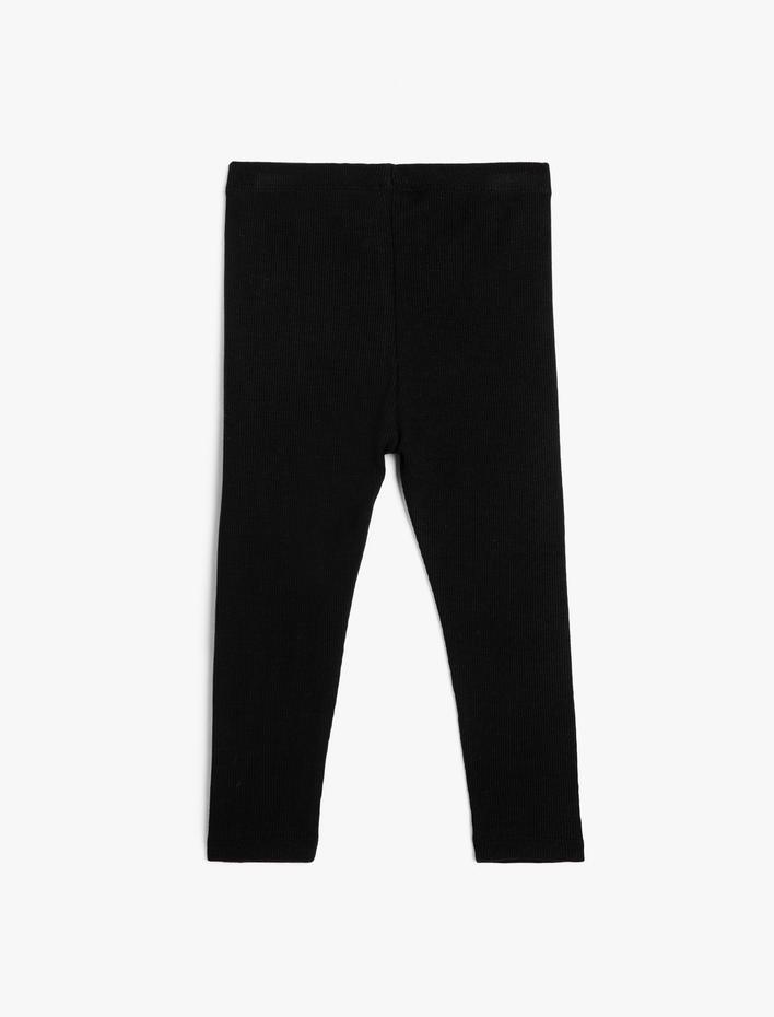 Kız Bebek Basic Tayt Ribanalı Cep Detaylı Pamuklu