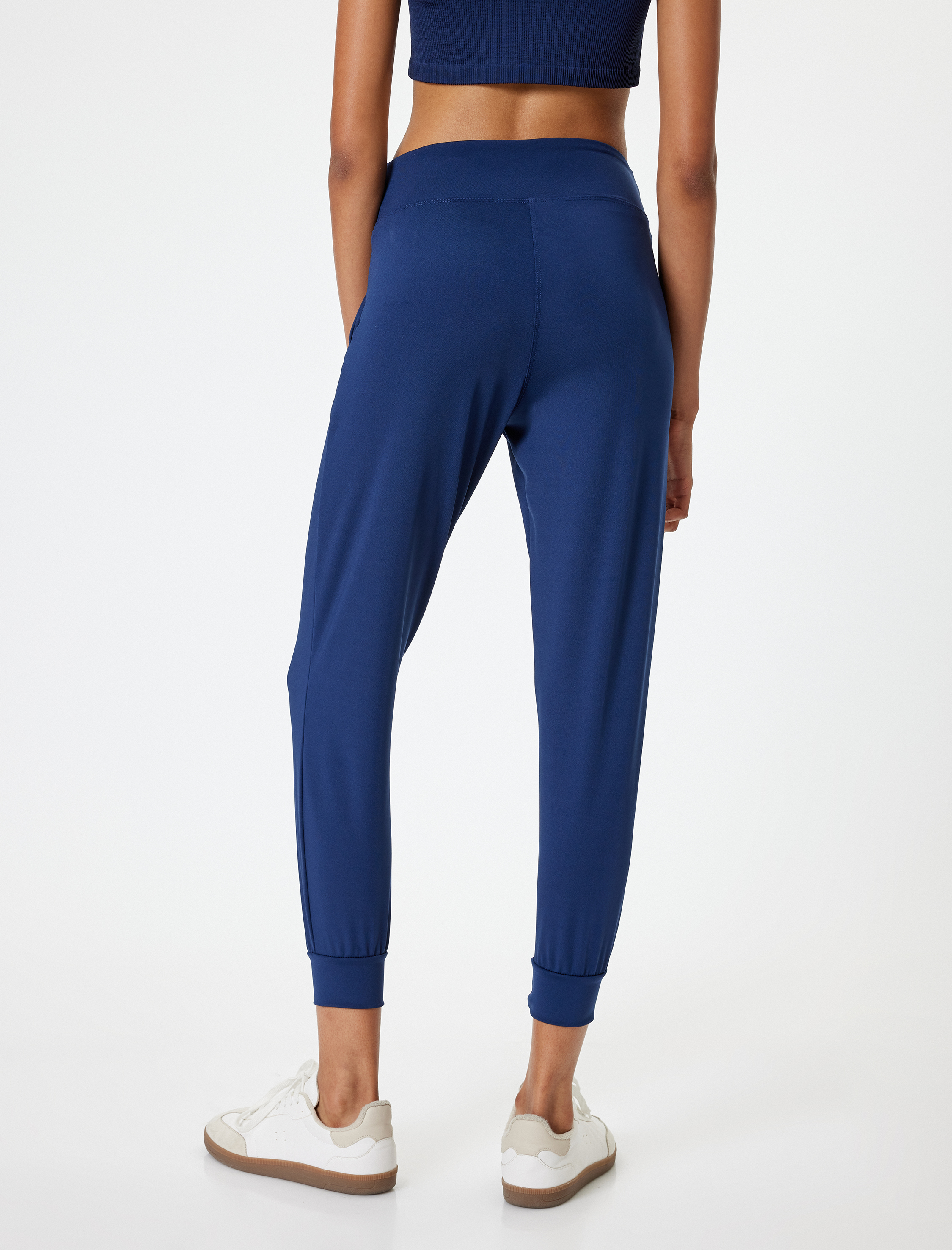   Jogger Eşofman Altı Yüksek Bel Cepli Beli Lastikli Rahat Kesim