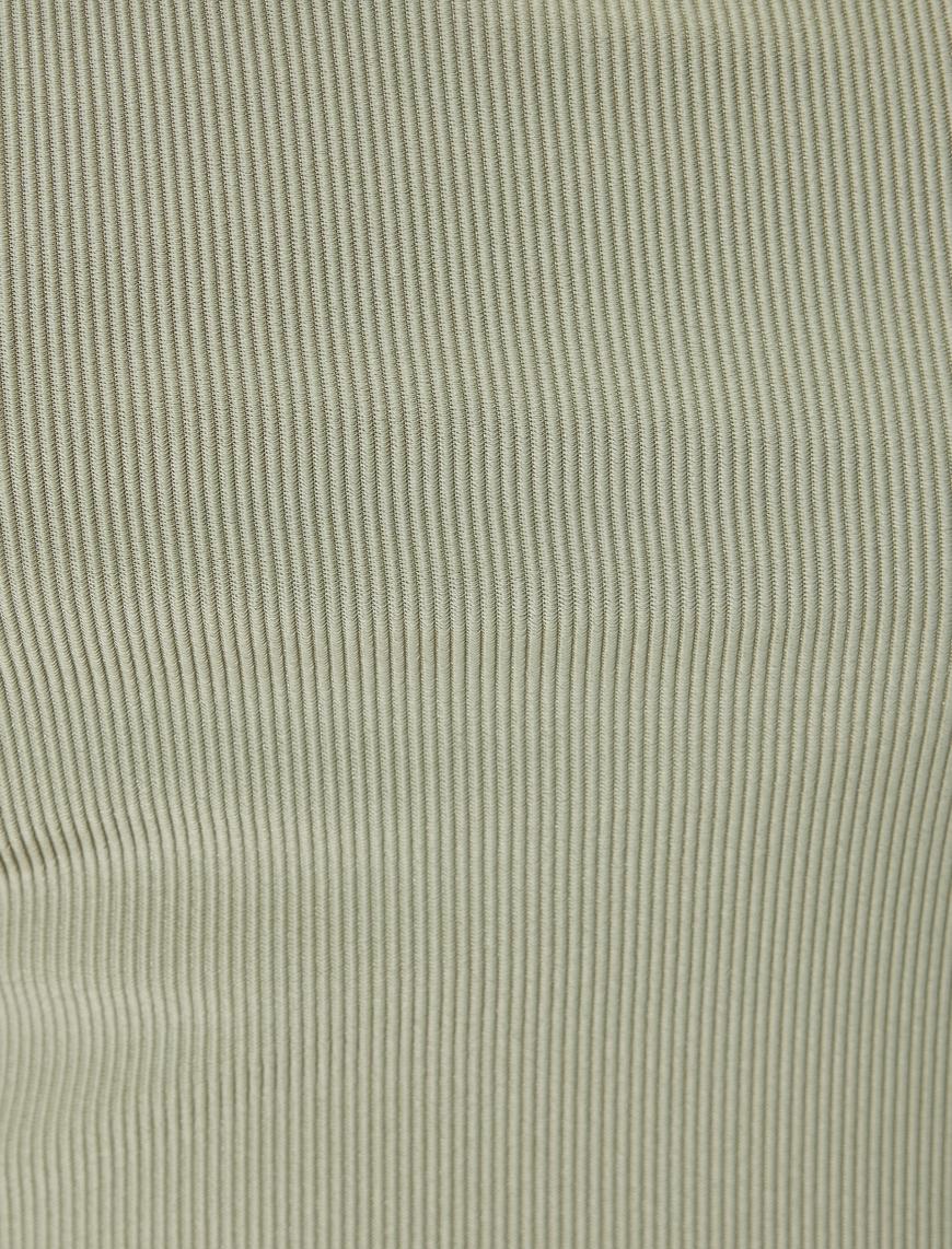   Sporcu Sütyeni V Yaka Kaplı Slim Fit