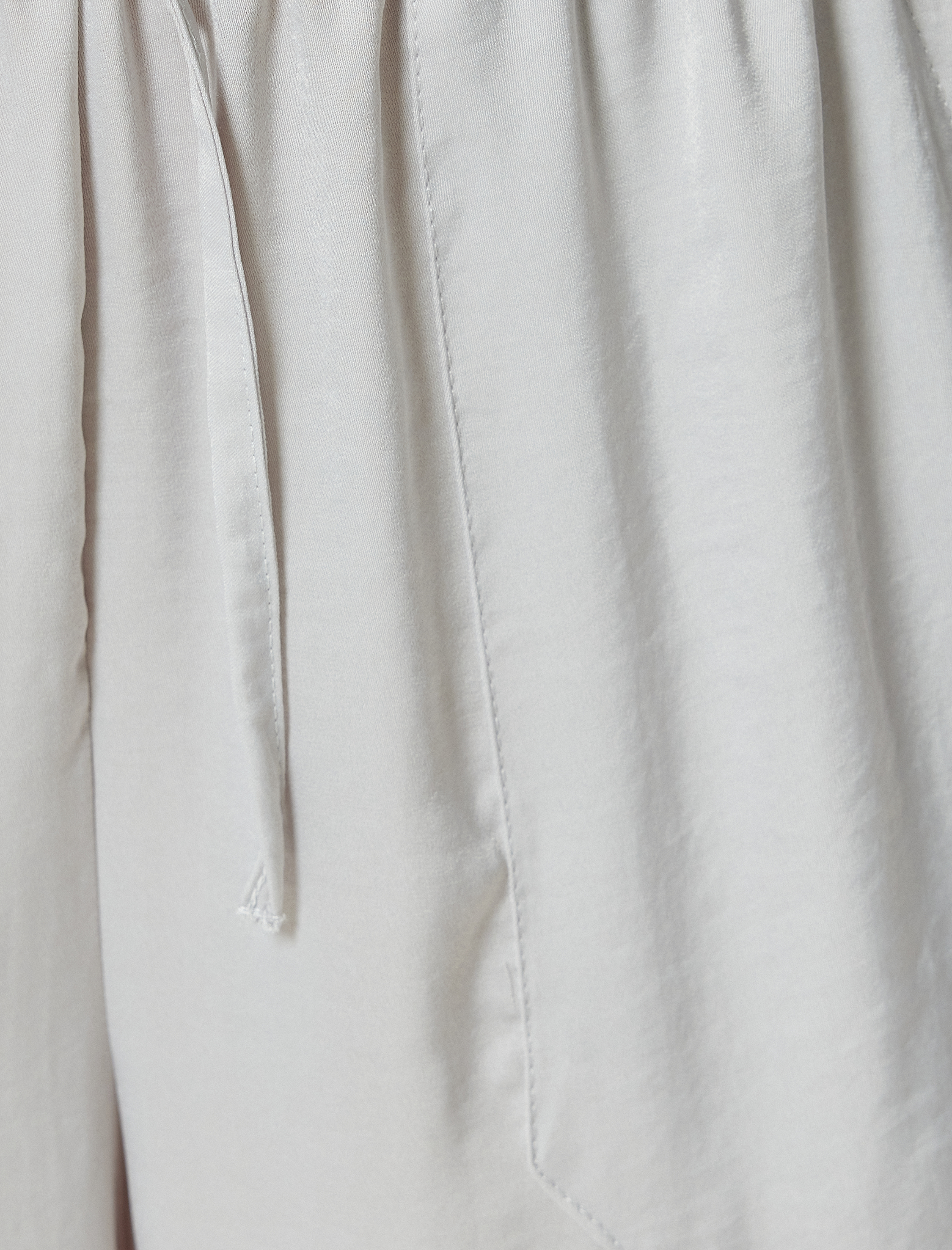   Aerobin Saten Pantolon Bol Paça Cepli Beli Bağlamalı Astarsız