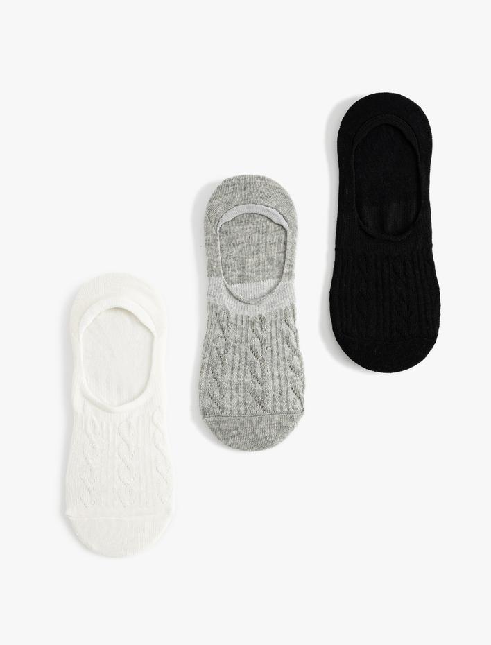 Kadın Babet Çorap Seti 3'lü Çok Renkli