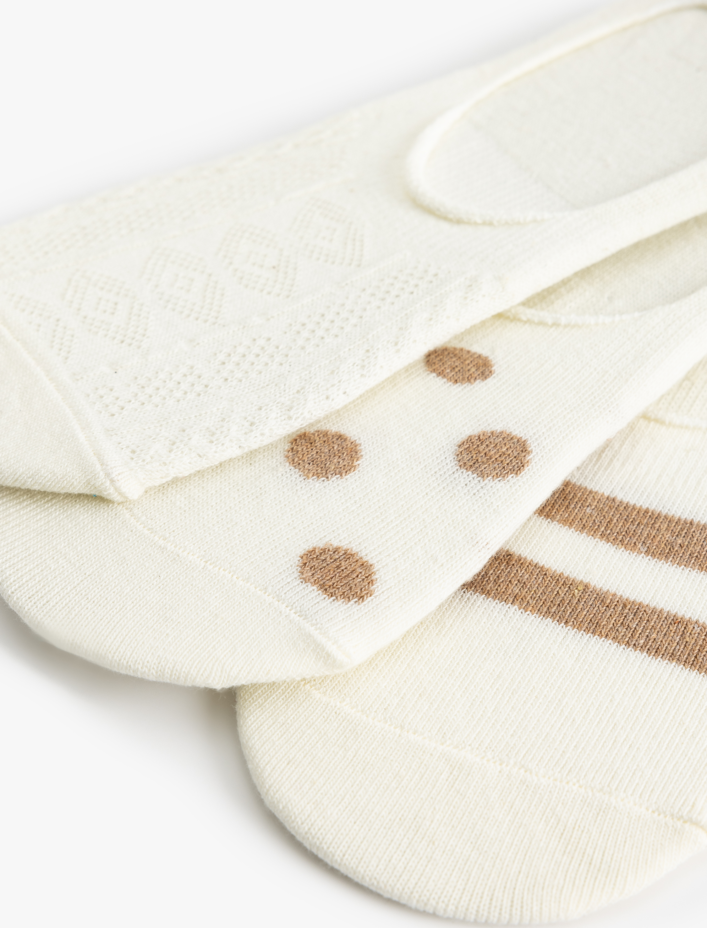  Kadın Babet Çorap Seti 3'lü Puantiyeli