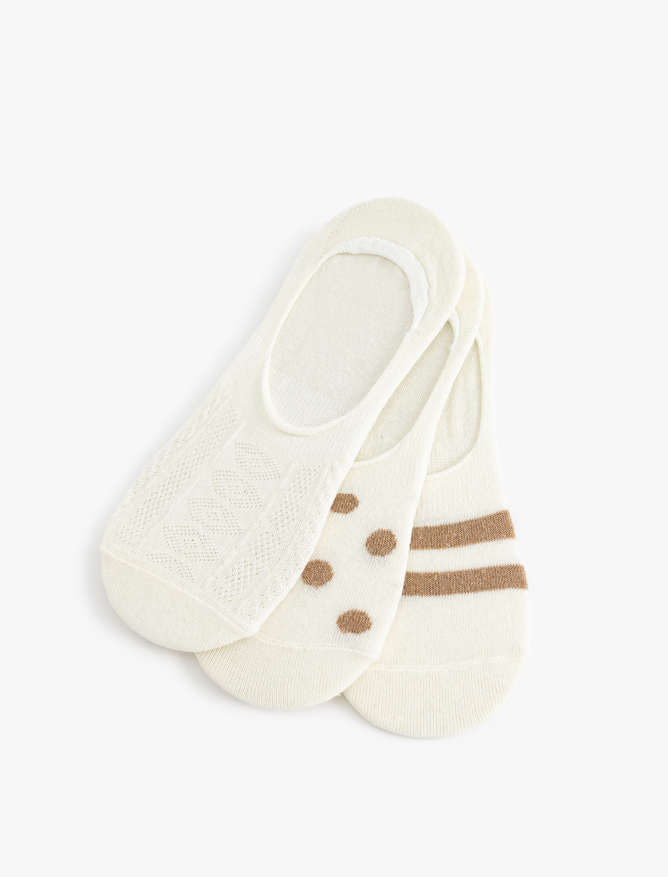  Kadın Babet Çorap Seti 3'lü Puantiyeli