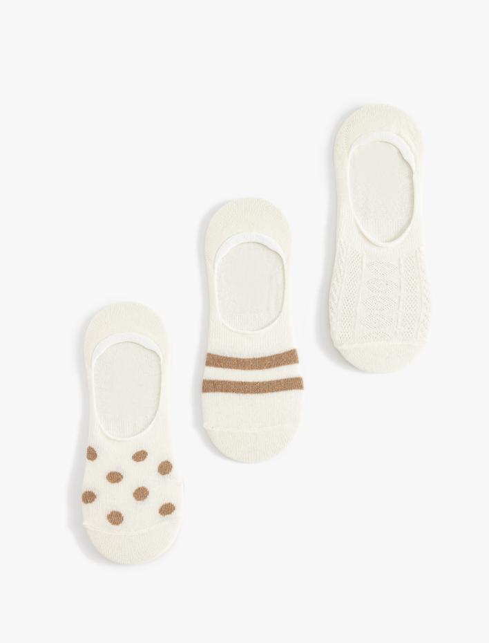 Kadın Babet Çorap Seti 3'lü Puantiyeli