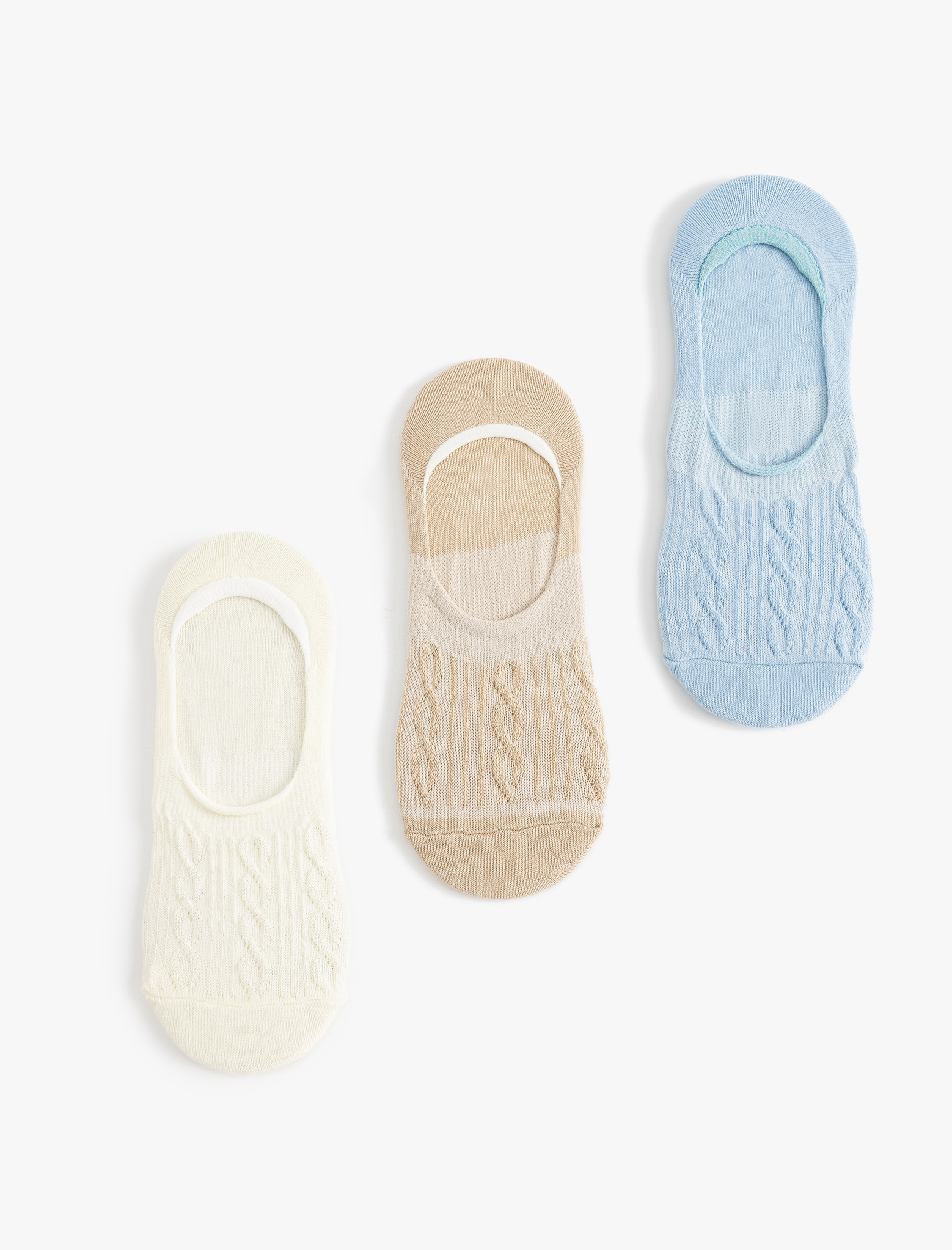  Kadın Babet Çorap Seti 3'lü Çok Renkli