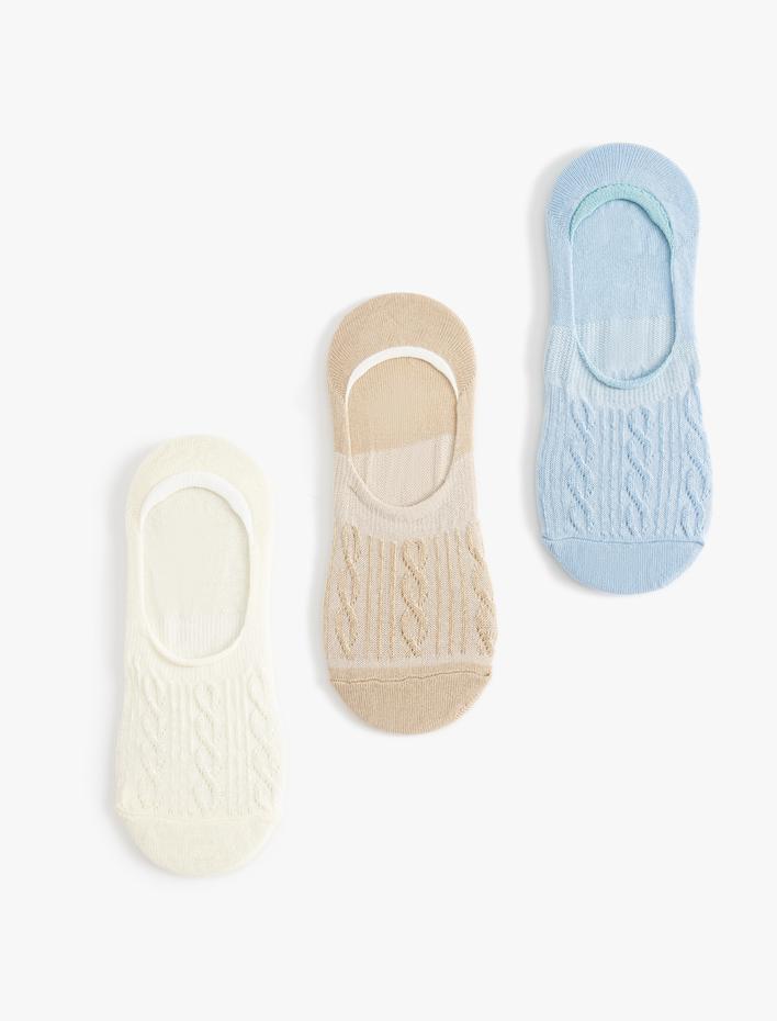 Kadın Babet Çorap Seti 3'lü Çok Renkli