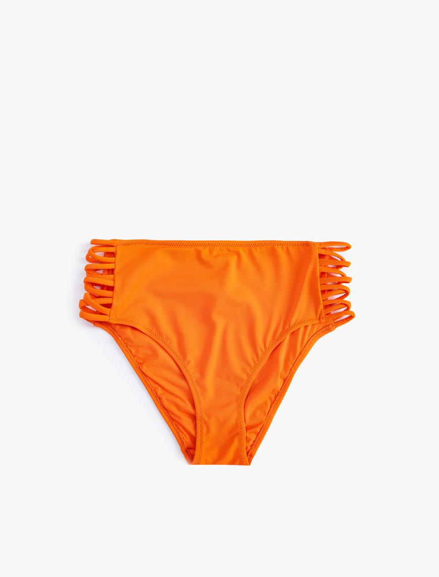   Yüksek Bel Bikini Altı Yanları Pencere Detaylı Dar Kalıp