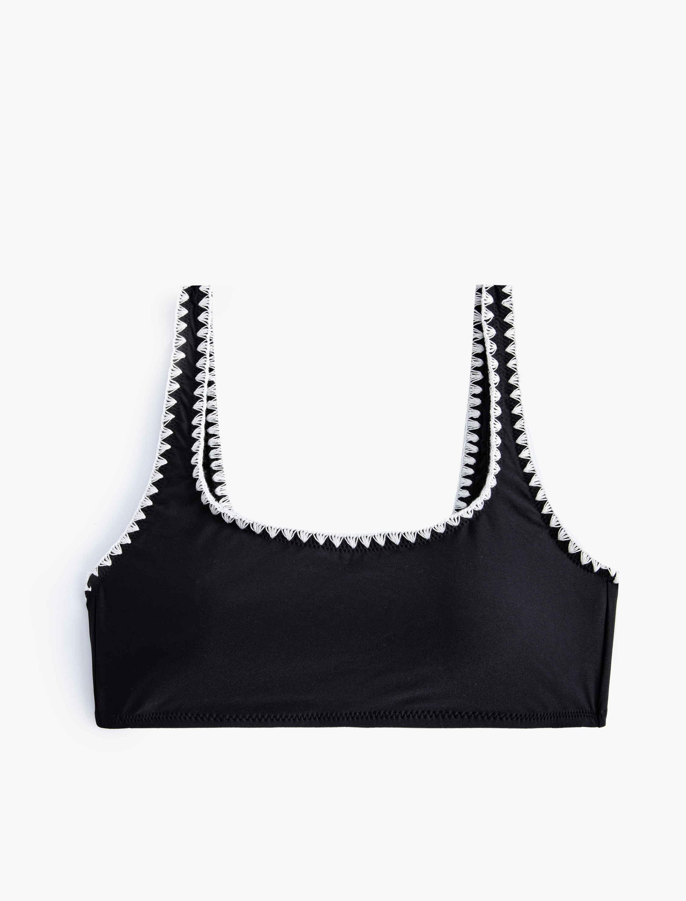   Kroşe Detaylı Bralet Bikini Üstü Pedli