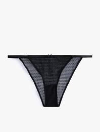 Tül Brazilian Külot Yanları İnce Bant Detaylı Standart Bel