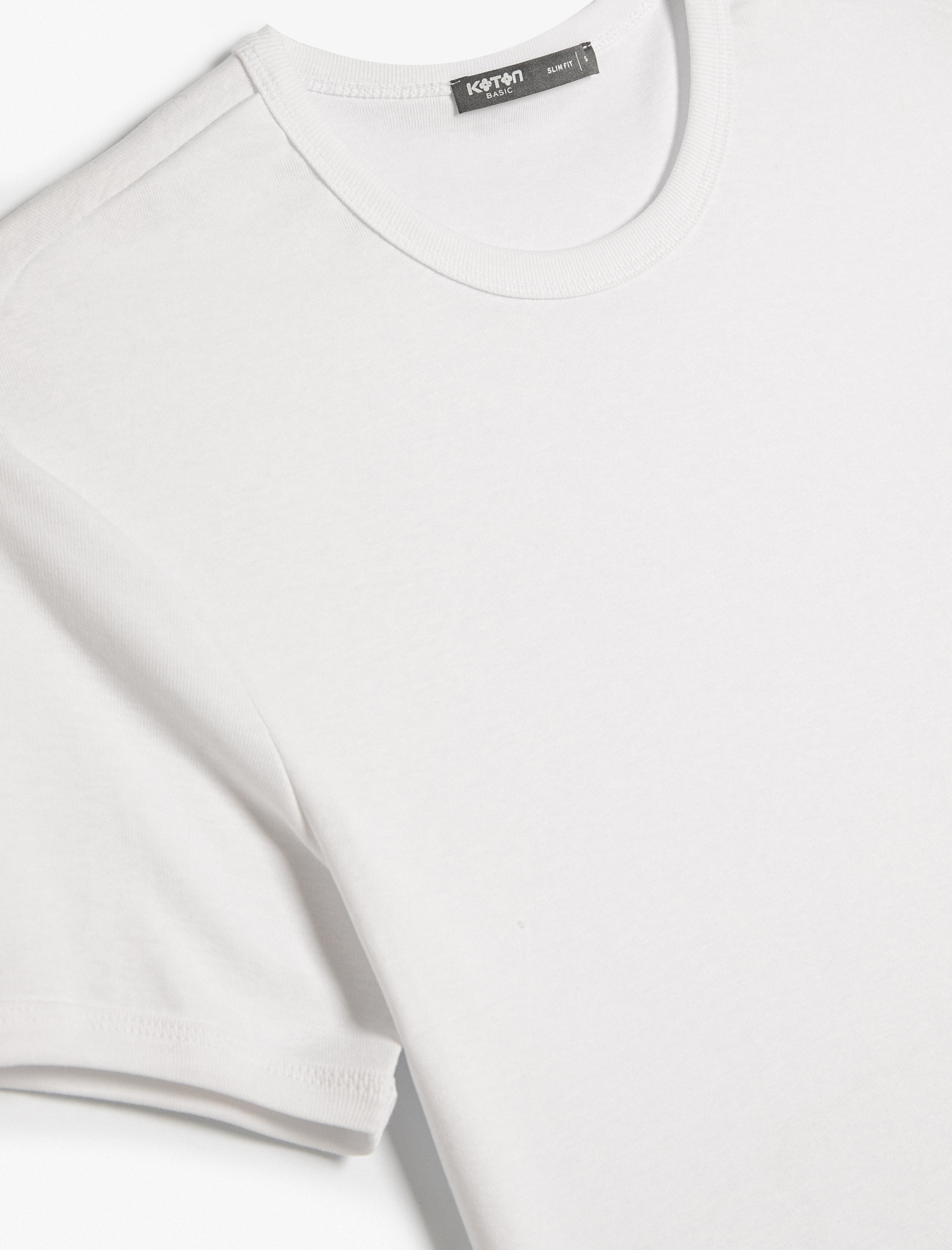   Basic Tişört Kısa Kollu Bisiklet Yaka Pamuklu