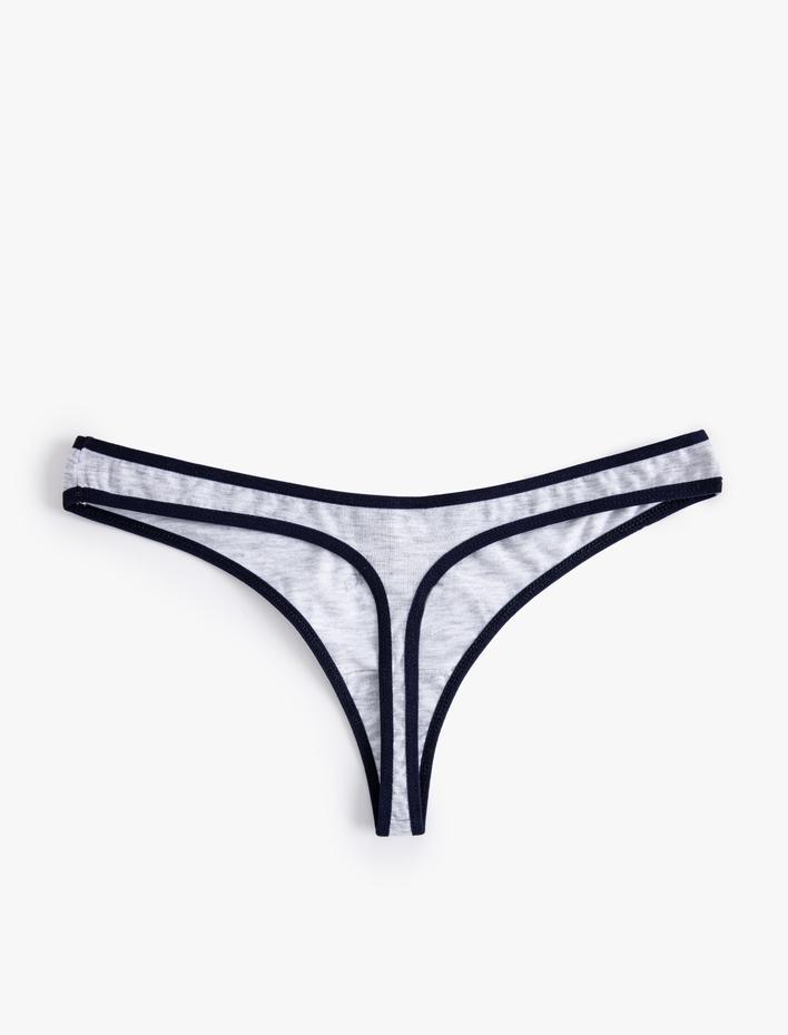  Tanga Külot Baskılı Renk Kontrastlı