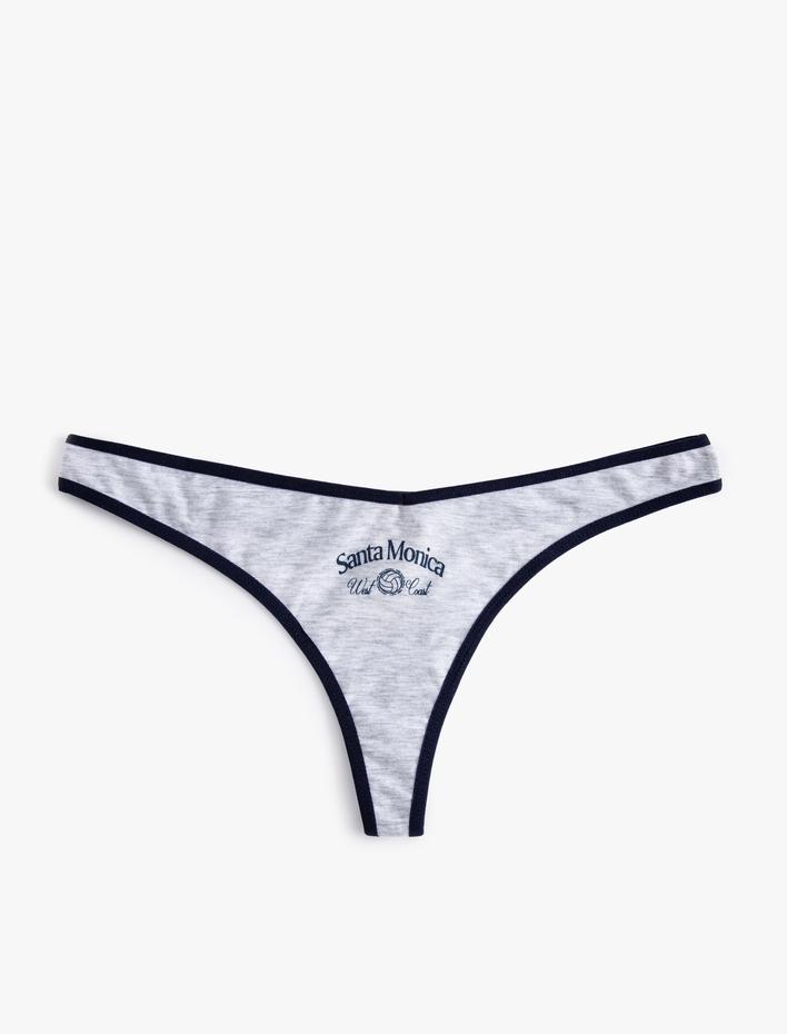  Tanga Külot Baskılı Renk Kontrastlı