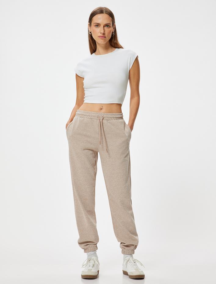  Standart Bel Cepli Beli Bağlamalı Jogger Eşofman Altı