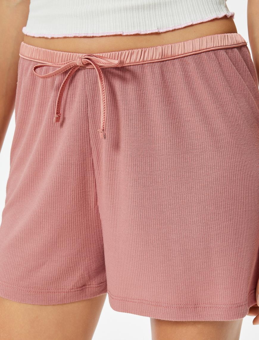  Rahat Kalıp Şort Pijama Altı Beli Bağlamalı