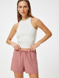 Rahat Kalıp Şort Pijama Altı Beli Bağlamalı