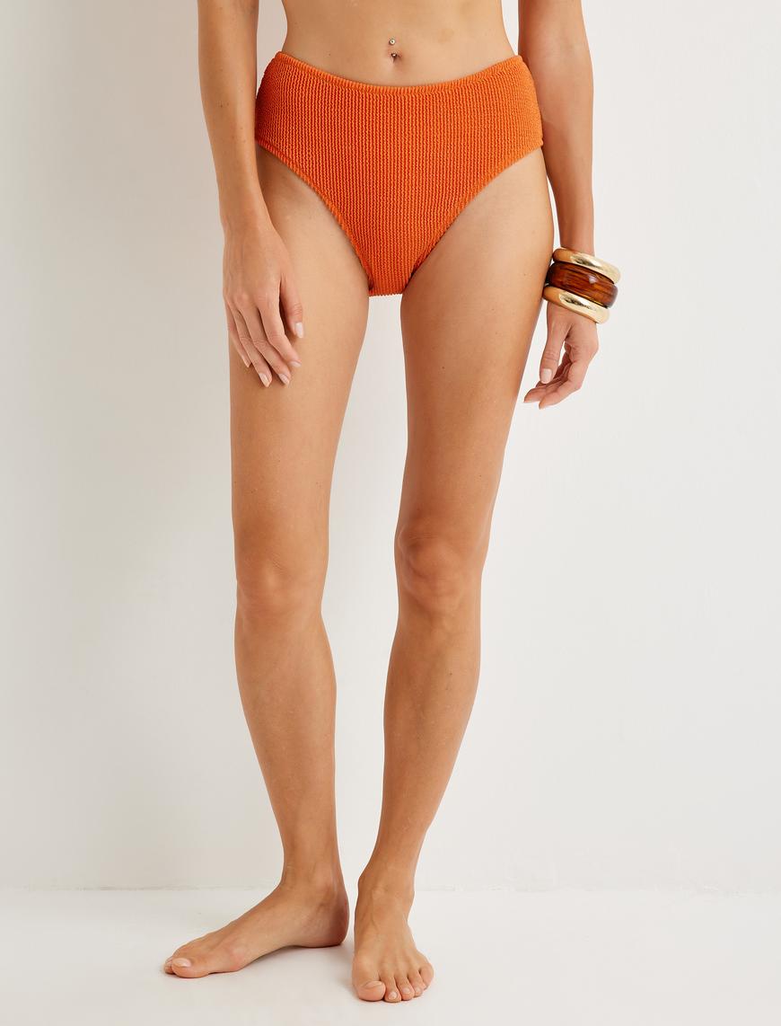   Dokulu Yüksek Bel Bikini Altı