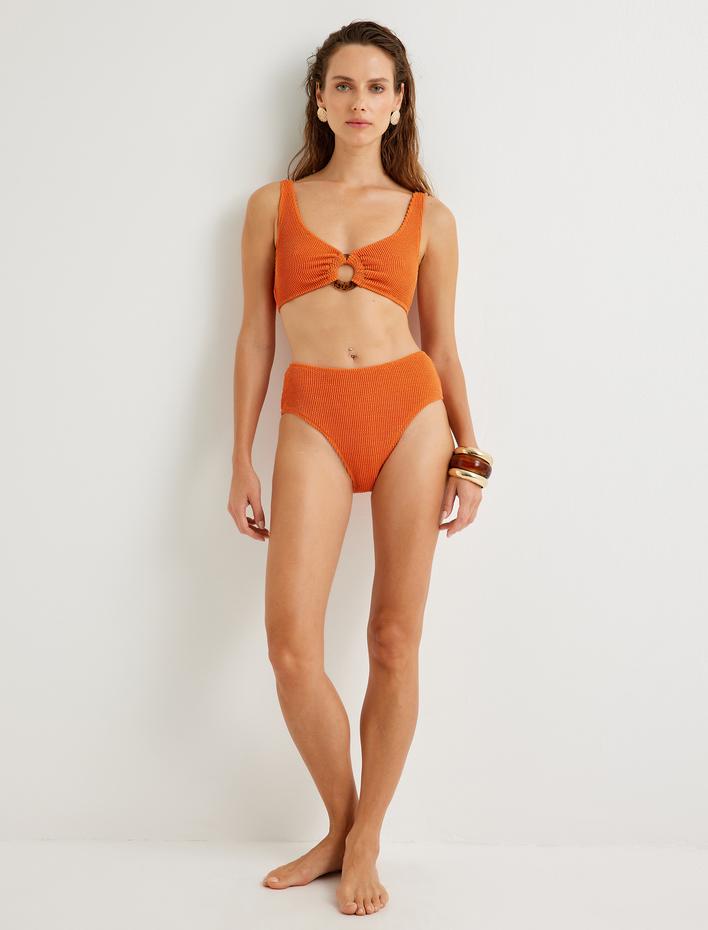  Dokulu Yüksek Bel Bikini Altı
