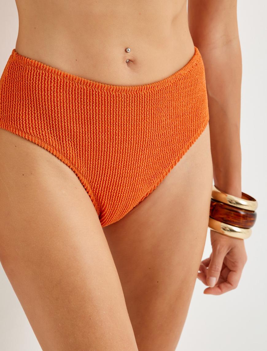   Dokulu Yüksek Bel Bikini Altı