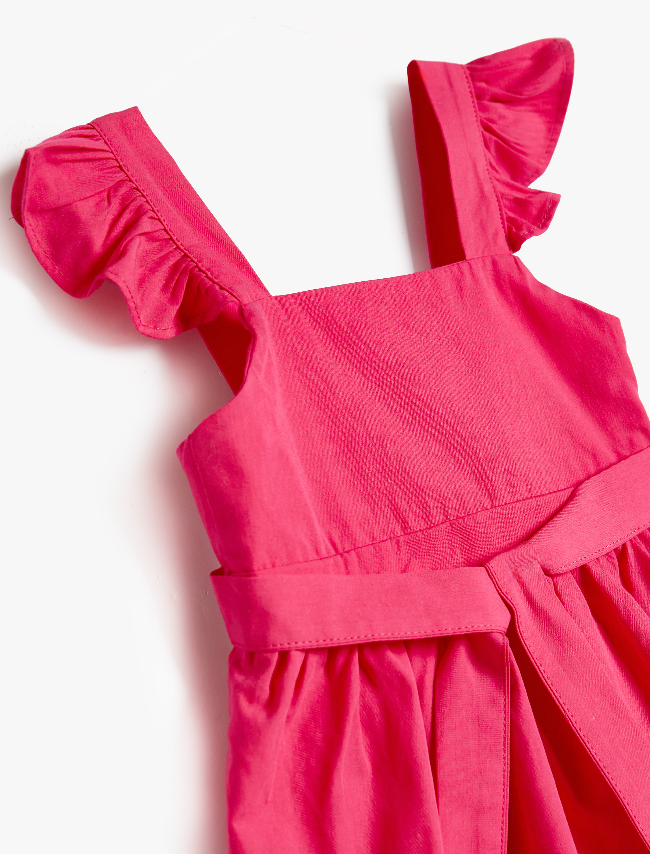  Kız Bebek Kelebek Kollu Beli Bağcıklı Elbise