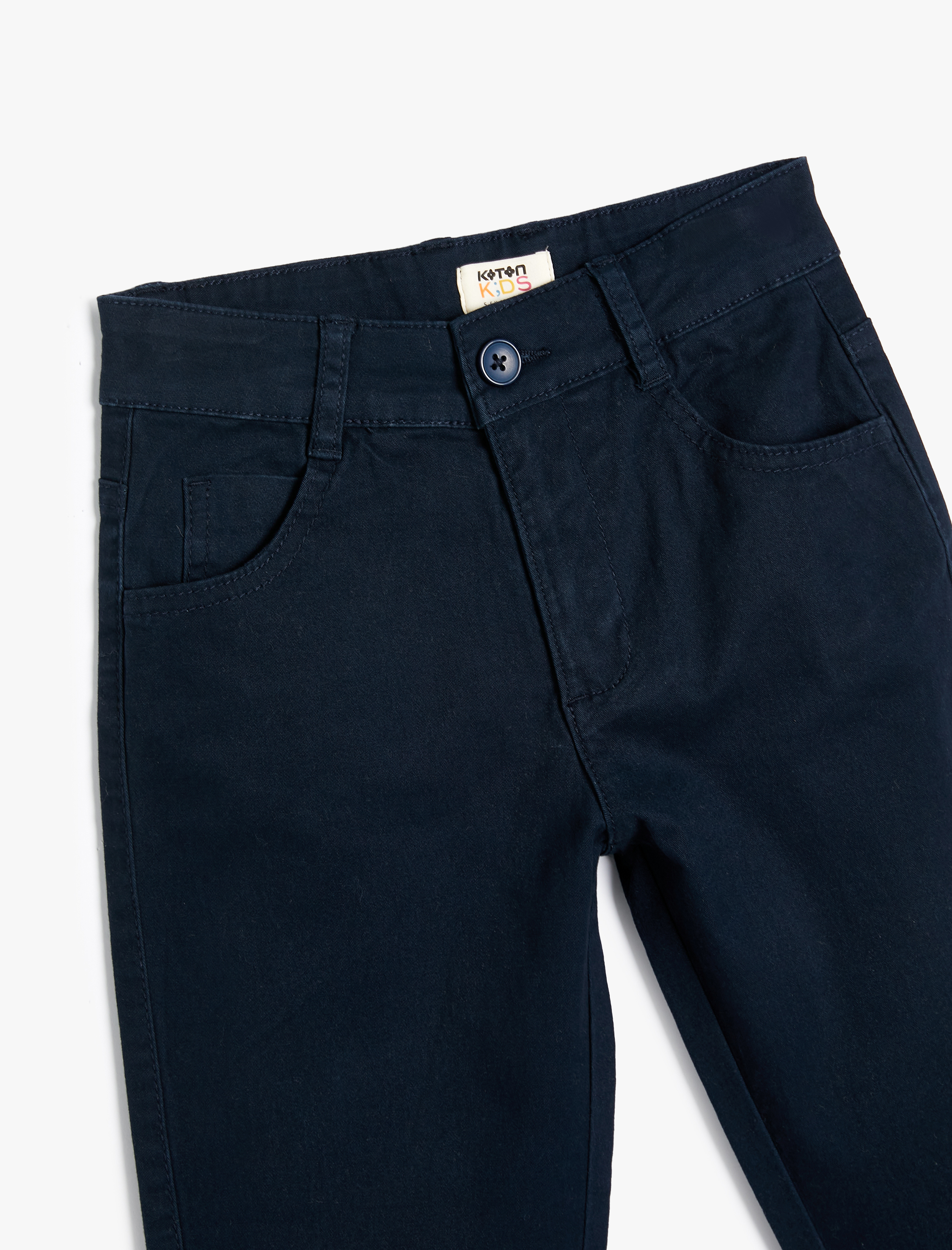  Erkek Çocuk Cepli Pamuklu Chino Pantolon