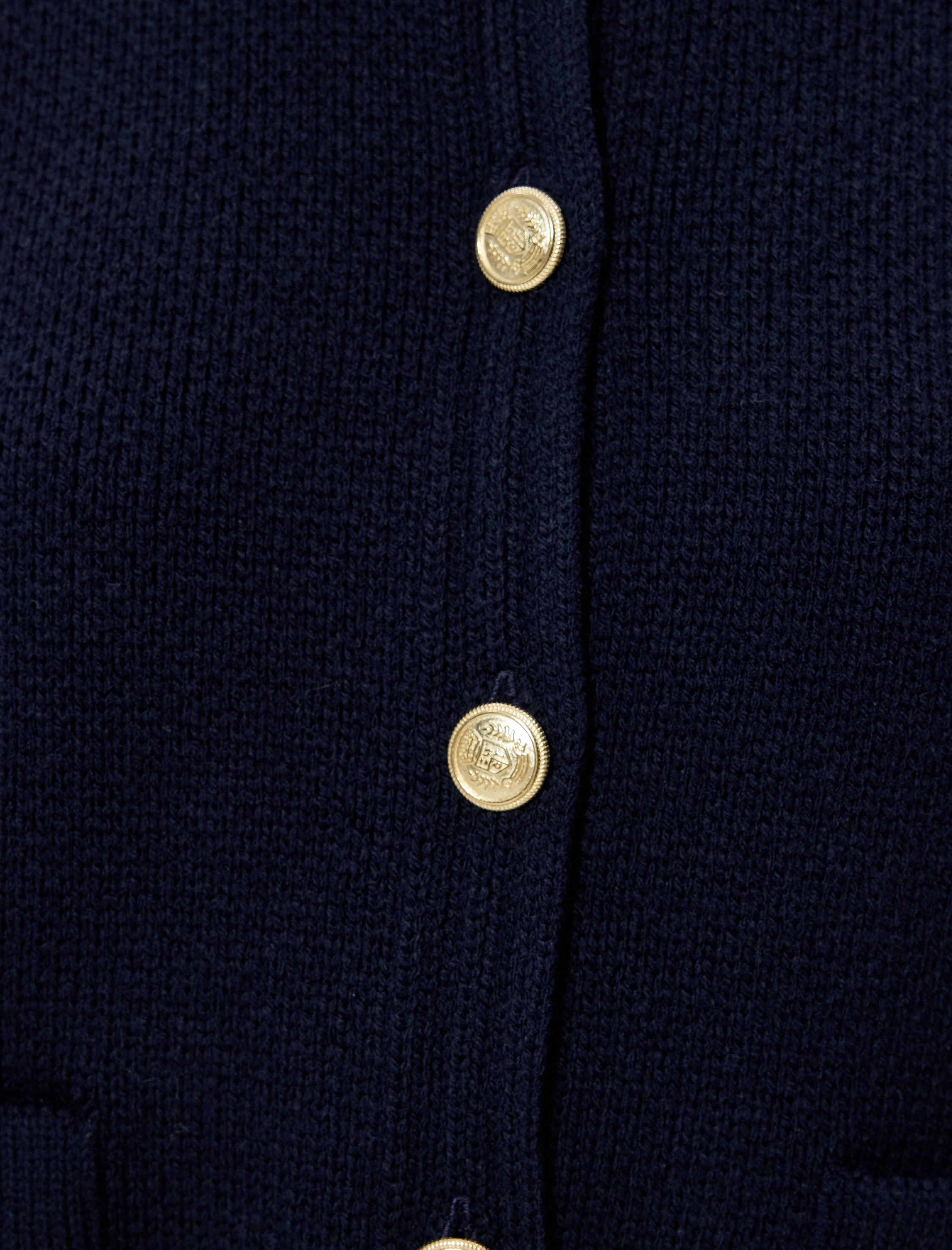 Triko Hırka Bisiklet Yaka Cep Detaylı Düğmeli