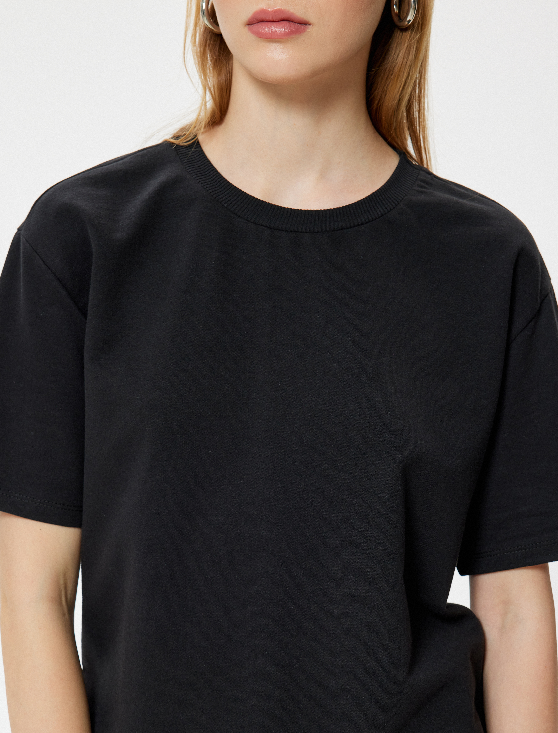   Basic Tişört Kısa Kollu Bisiklet Yaka Pamuklu