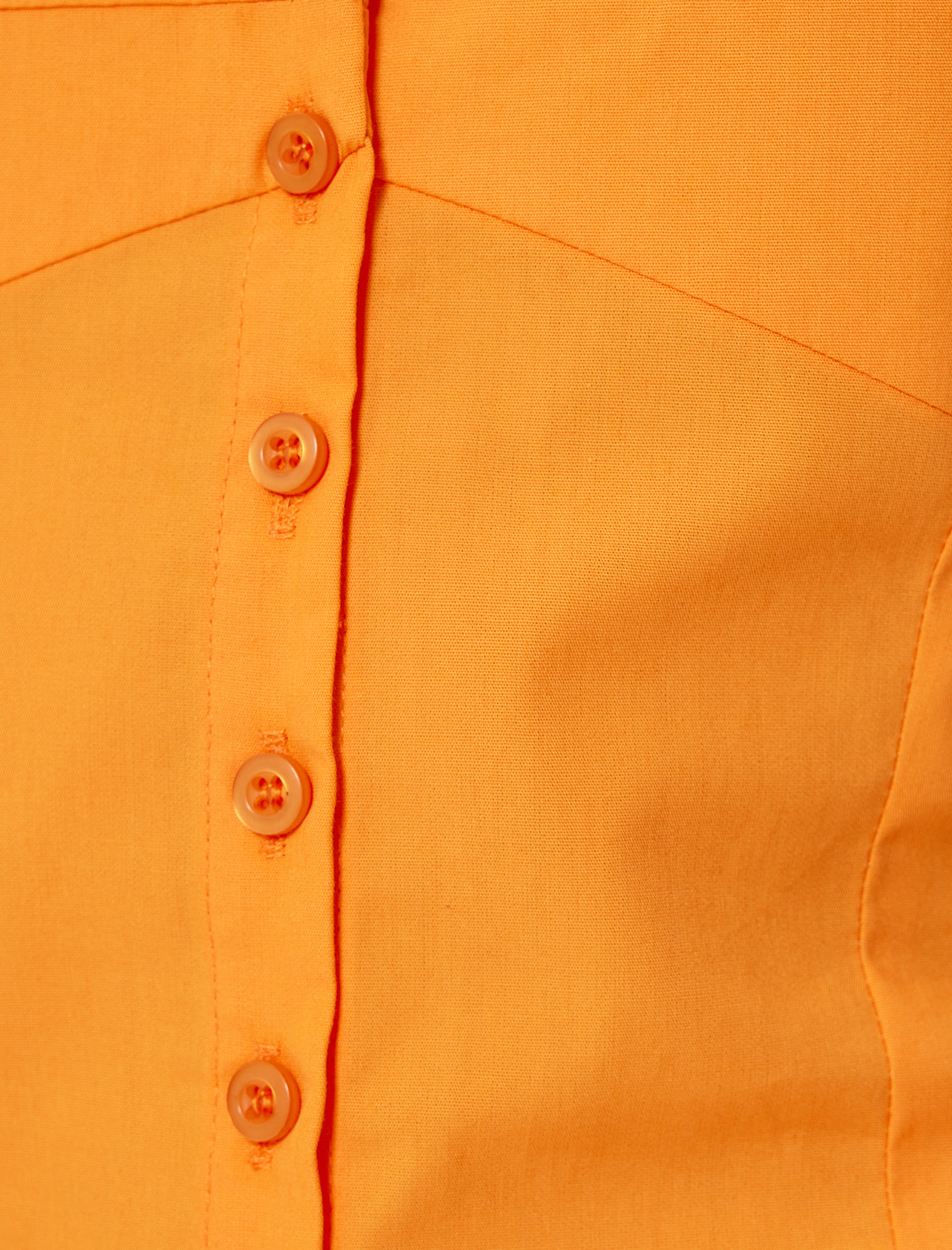   Crop Atlet Poplin Kalın Askılı Düğmeli V Yaka Slim Fit