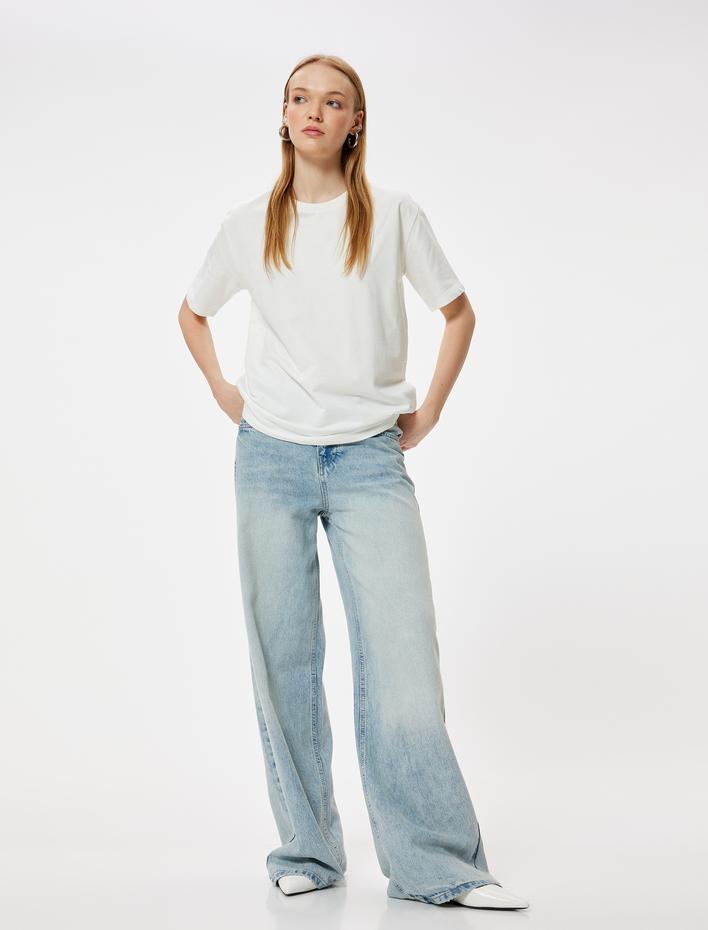  Basic Tişört Kısa Kollu Bisiklet Yaka Pamuklu