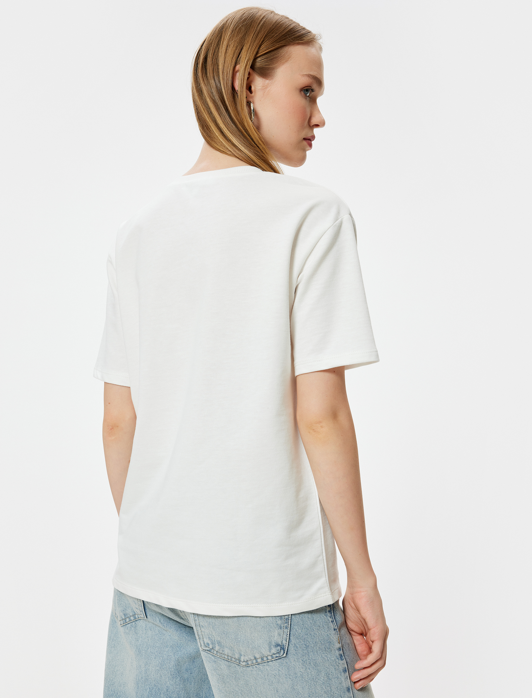   Basic Tişört Kısa Kollu Bisiklet Yaka Pamuklu