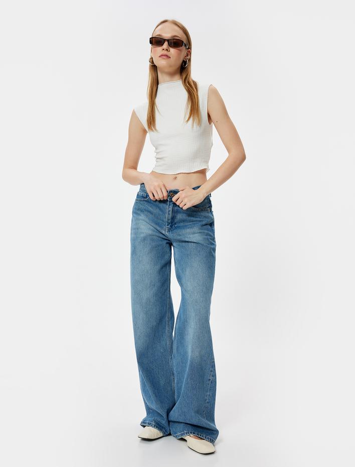  Kolsuz Atlet Slim Fit Dokulu Dik Yaka Bürümcük