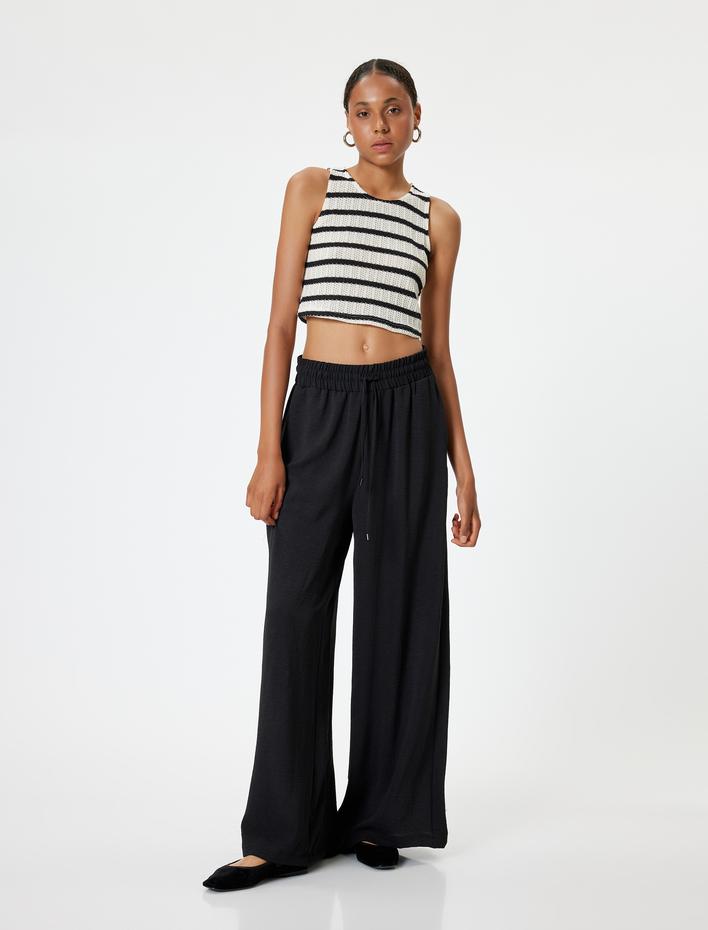  Kolsuz Atlet Slim Fit Dokulu Bisiklet Yaka