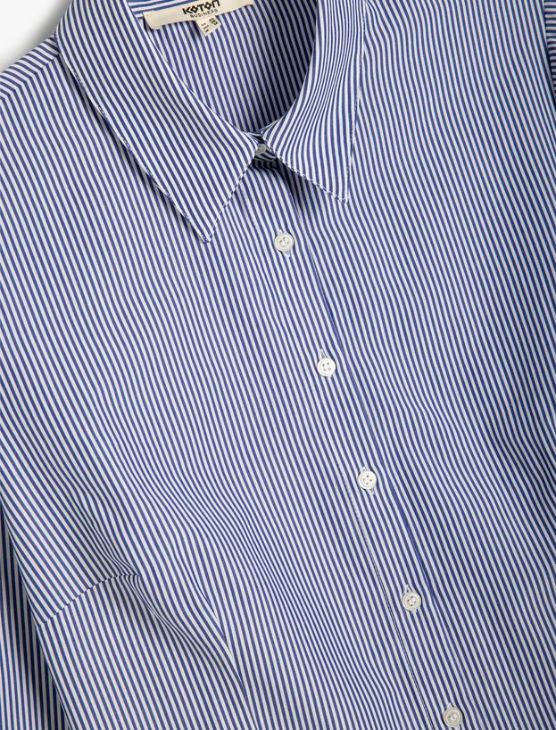 Poplin Gömlek Uzun Kollu Pens Detaylı Regular Fit_2
