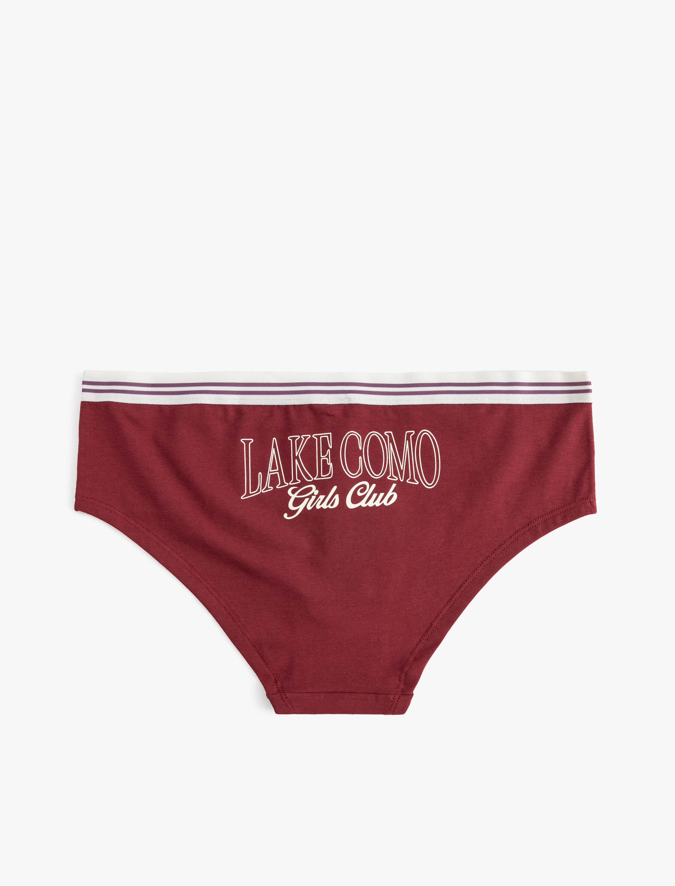 Yüksek Bel Hipster Külot Pamuklu Renk Kontrastlı