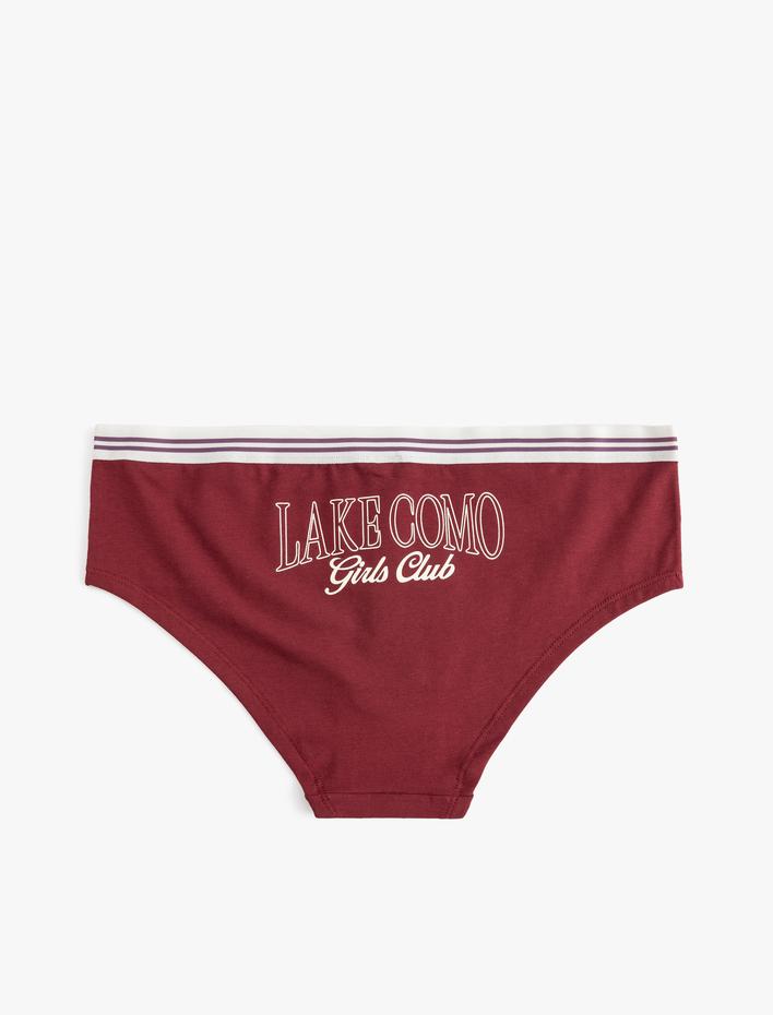  Yüksek Bel Hipster Külot Pamuklu Renk Kontrastlı